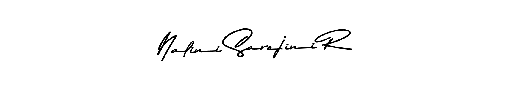 Make a beautiful signature design for name Nalini Sarojini R. With this signature (Asem Kandis PERSONAL USE) style, you can create a handwritten signature for free. Nalini Sarojini R signature style 9 images and pictures png