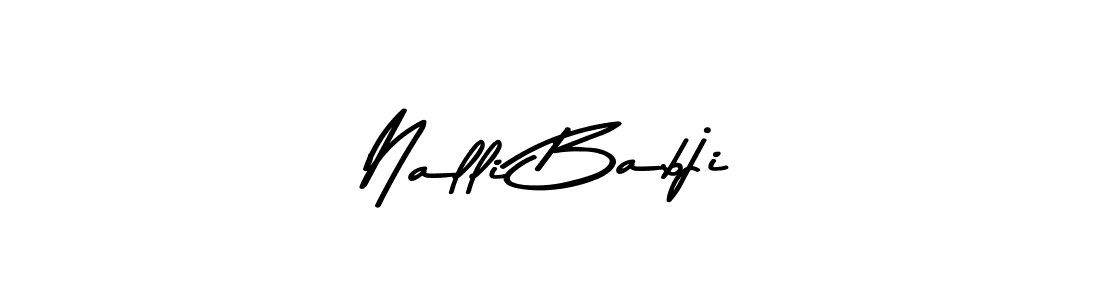 Make a beautiful signature design for name Nalli Babji. With this signature (Asem Kandis PERSONAL USE) style, you can create a handwritten signature for free. Nalli Babji signature style 9 images and pictures png