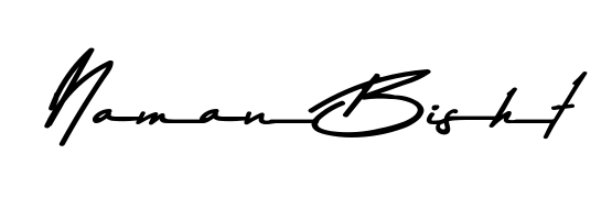 Quickly download Naman Bisht name signature in high-resolution PNG using Asem Kandis PERSONAL USE style. Ready to insert into PDFs and online applications. Naman Bisht signature style 9 images and pictures png