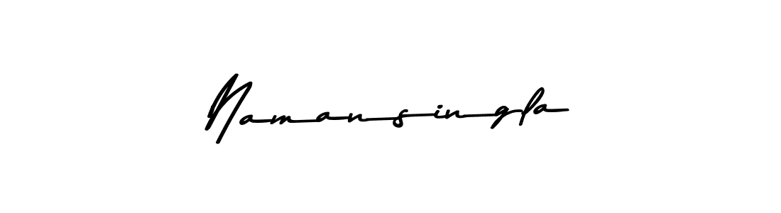 Design your own signature with our free online signature maker. With this signature software, you can create a handwritten (Asem Kandis PERSONAL USE) signature for name Namansingla. Namansingla signature style 9 images and pictures png