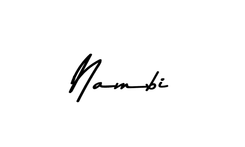 The best way (Asem Kandis PERSONAL USE) to make a short signature is to pick only two or three words in your name. The name Nambi include a total of six letters. For converting this name. Nambi signature style 9 images and pictures png