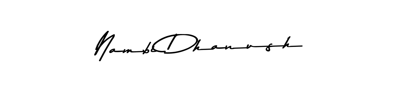 Use a signature maker to create a handwritten signature online. With this signature software, you can design (Asem Kandis PERSONAL USE) your own signature for name Nambi Dhanush. Nambi Dhanush signature style 9 images and pictures png