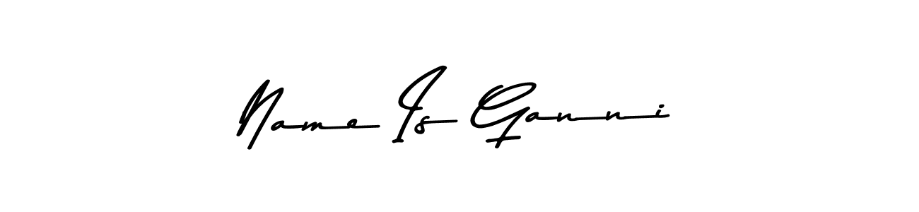 The best way (Asem Kandis PERSONAL USE) to make a short signature is to pick only two or three words in your name. The name Name Is Ganni include a total of six letters. For converting this name. Name Is Ganni signature style 9 images and pictures png
