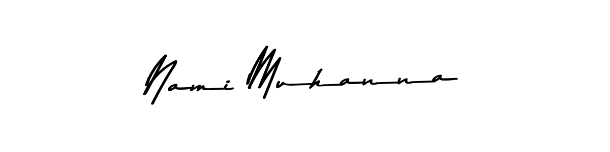 Design your own signature with our free online signature maker. With this signature software, you can create a handwritten (Asem Kandis PERSONAL USE) signature for name Nami Muhanna. Nami Muhanna signature style 9 images and pictures png