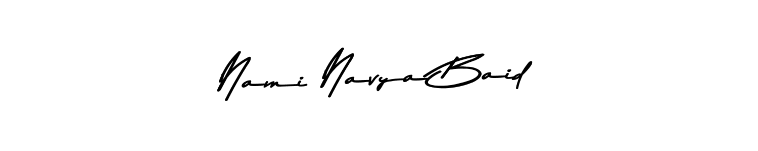 Check out images of Autograph of Nami Navya Baid name. Actor Nami Navya Baid Signature Style. Asem Kandis PERSONAL USE is a professional sign style online. Nami Navya Baid signature style 9 images and pictures png