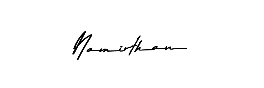 Design your own signature with our free online signature maker. With this signature software, you can create a handwritten (Asem Kandis PERSONAL USE) signature for name Namirthan. Namirthan signature style 9 images and pictures png
