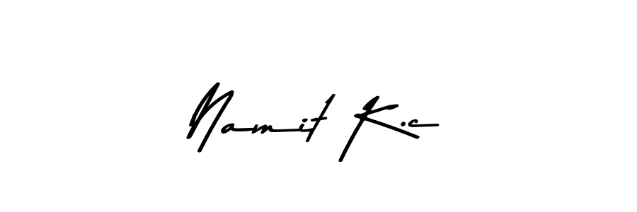 How to make Namit K.c name signature. Use Asem Kandis PERSONAL USE style for creating short signs online. This is the latest handwritten sign. Namit K.c signature style 9 images and pictures png