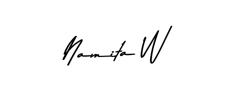 Also You can easily find your signature by using the search form. We will create Namita W name handwritten signature images for you free of cost using Asem Kandis PERSONAL USE sign style. Namita W signature style 9 images and pictures png