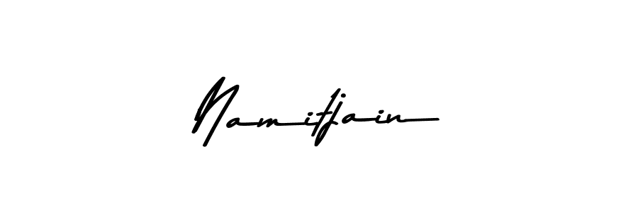 The best way (Asem Kandis PERSONAL USE) to make a short signature is to pick only two or three words in your name. The name Namitjain include a total of six letters. For converting this name. Namitjain signature style 9 images and pictures png