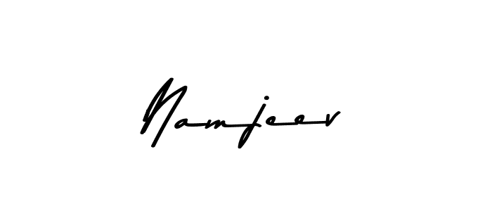 Asem Kandis PERSONAL USE is a professional signature style that is perfect for those who want to add a touch of class to their signature. It is also a great choice for those who want to make their signature more unique. Get Namjeev name to fancy signature for free. Namjeev signature style 9 images and pictures png
