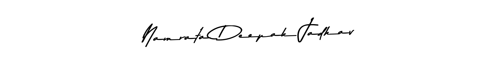 Create a beautiful signature design for name Namrata Deepak Jadhav. With this signature (Asem Kandis PERSONAL USE) fonts, you can make a handwritten signature for free. Namrata Deepak Jadhav signature style 9 images and pictures png