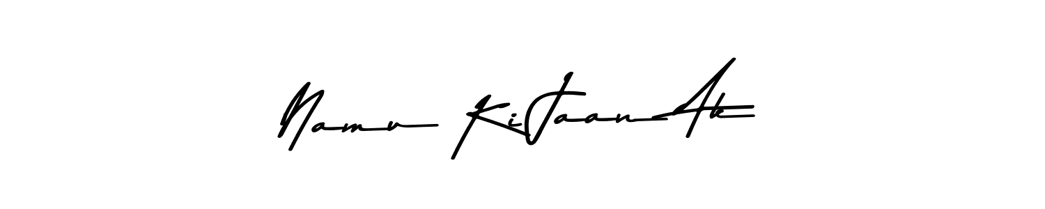 if you are searching for the best signature style for your name Namu Ki Jaan Ak. so please give up your signature search. here we have designed multiple signature styles  using Asem Kandis PERSONAL USE. Namu Ki Jaan Ak signature style 9 images and pictures png