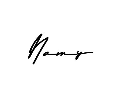 Design your own signature with our free online signature maker. With this signature software, you can create a handwritten (Asem Kandis PERSONAL USE) signature for name Namy. Namy signature style 9 images and pictures png