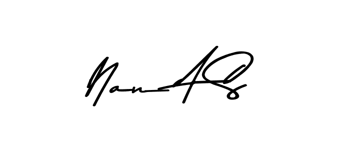 Also You can easily find your signature by using the search form. We will create Nan A S name handwritten signature images for you free of cost using Asem Kandis PERSONAL USE sign style. Nan A S signature style 9 images and pictures png