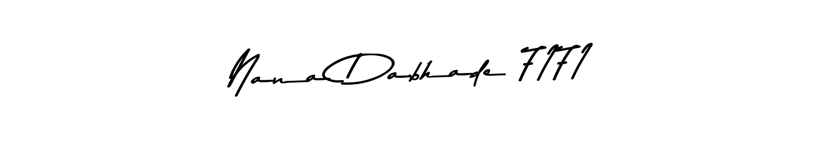 This is the best signature style for the Nana Dabhade 7171 name. Also you like these signature font (Asem Kandis PERSONAL USE). Mix name signature. Nana Dabhade 7171 signature style 9 images and pictures png