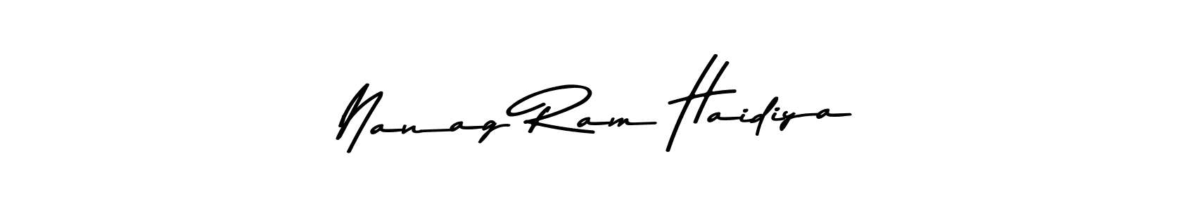 This is the best signature style for the Nanag Ram Haidiya name. Also you like these signature font (Asem Kandis PERSONAL USE). Mix name signature. Nanag Ram Haidiya signature style 9 images and pictures png