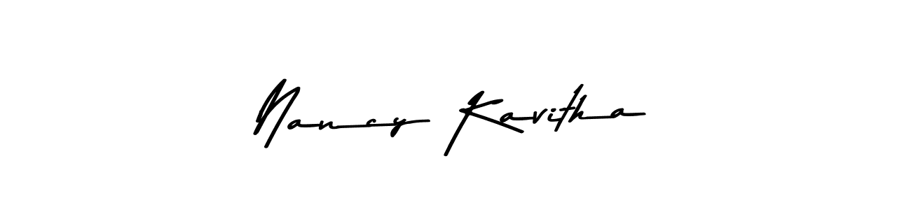 Design your own signature with our free online signature maker. With this signature software, you can create a handwritten (Asem Kandis PERSONAL USE) signature for name Nancy Kavitha. Nancy Kavitha signature style 9 images and pictures png