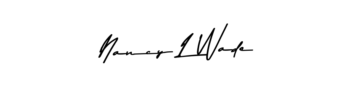 Design your own signature with our free online signature maker. With this signature software, you can create a handwritten (Asem Kandis PERSONAL USE) signature for name Nancy L Wade. Nancy L Wade signature style 9 images and pictures png