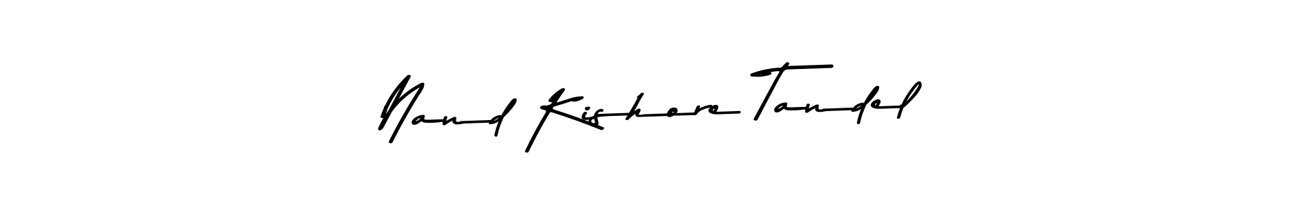 Design your own signature with our free online signature maker. With this signature software, you can create a handwritten (Asem Kandis PERSONAL USE) signature for name Nand Kishore Tandel. Nand Kishore Tandel signature style 9 images and pictures png
