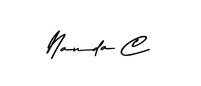 How to Draw Nanda C signature style? Asem Kandis PERSONAL USE is a latest design signature styles for name Nanda C. Nanda C signature style 9 images and pictures png