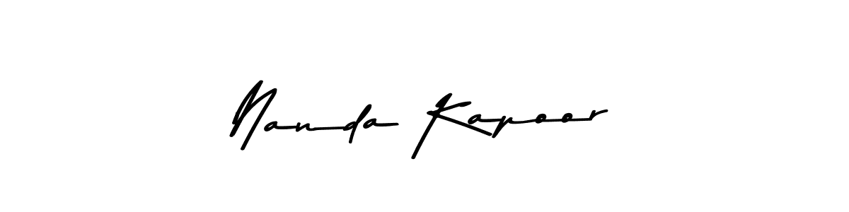 Design your own signature with our free online signature maker. With this signature software, you can create a handwritten (Asem Kandis PERSONAL USE) signature for name Nanda Kapoor. Nanda Kapoor signature style 9 images and pictures png