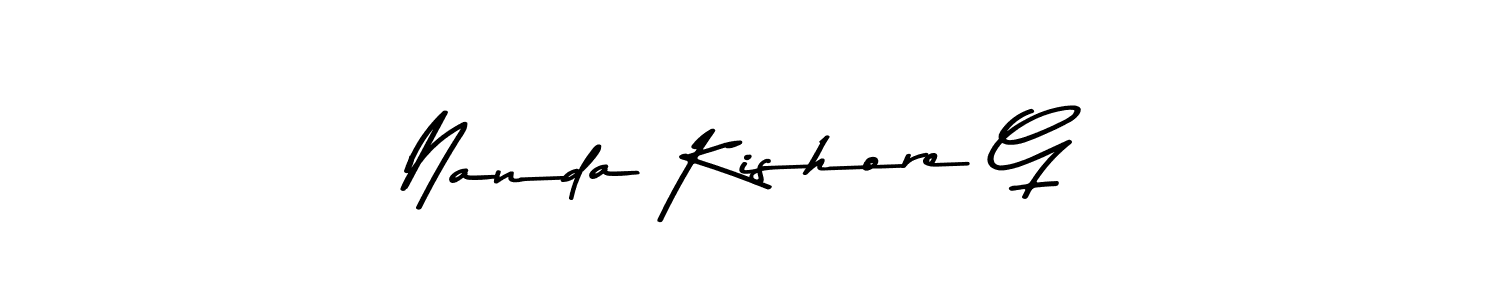 Design your own signature with our free online signature maker. With this signature software, you can create a handwritten (Asem Kandis PERSONAL USE) signature for name Nanda Kishore G. Nanda Kishore G signature style 9 images and pictures png