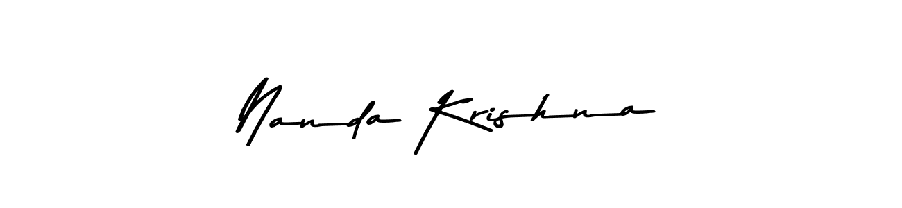 Make a beautiful signature design for name Nanda Krishna. With this signature (Asem Kandis PERSONAL USE) style, you can create a handwritten signature for free. Nanda Krishna signature style 9 images and pictures png