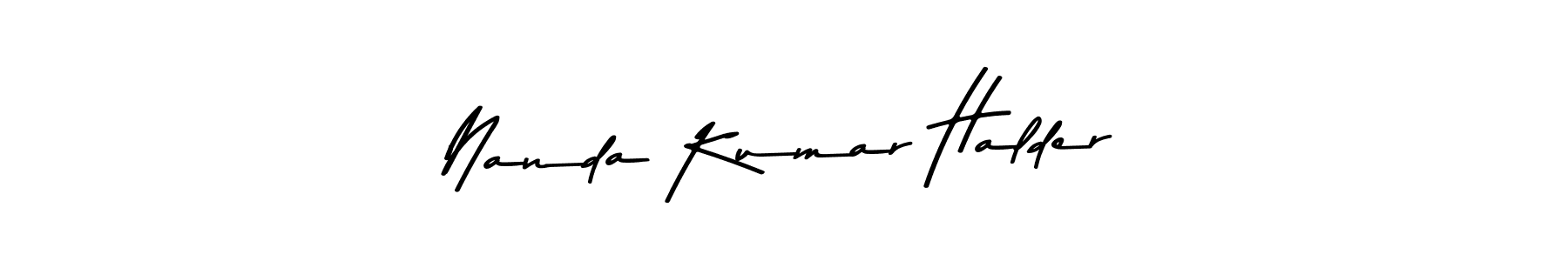 Design your own signature with our free online signature maker. With this signature software, you can create a handwritten (Asem Kandis PERSONAL USE) signature for name Nanda Kumar Halder. Nanda Kumar Halder signature style 9 images and pictures png