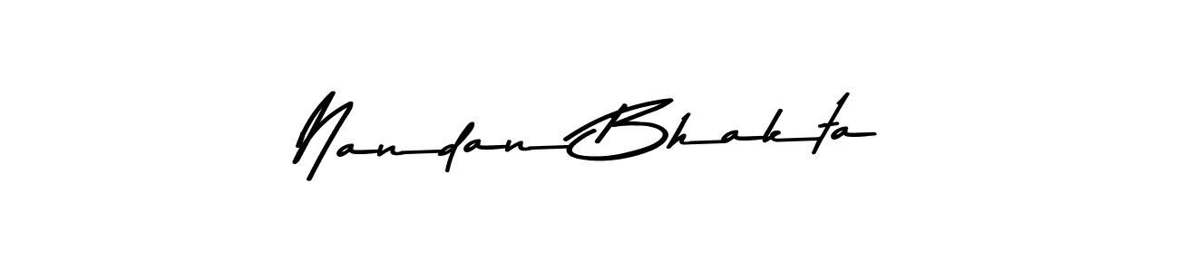 Asem Kandis PERSONAL USE is a professional signature style that is perfect for those who want to add a touch of class to their signature. It is also a great choice for those who want to make their signature more unique. Get Nandan Bhakta name to fancy signature for free. Nandan Bhakta signature style 9 images and pictures png