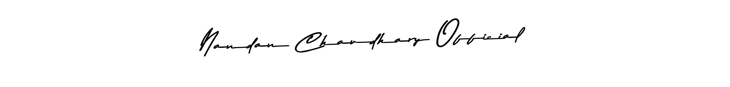 Also You can easily find your signature by using the search form. We will create Nandan Chaudhary Official name handwritten signature images for you free of cost using Asem Kandis PERSONAL USE sign style. Nandan Chaudhary Official signature style 9 images and pictures png