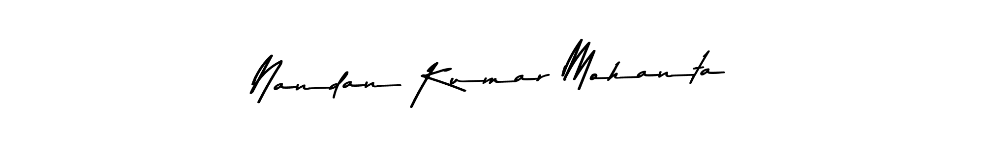 Asem Kandis PERSONAL USE is a professional signature style that is perfect for those who want to add a touch of class to their signature. It is also a great choice for those who want to make their signature more unique. Get Nandan Kumar Mohanta name to fancy signature for free. Nandan Kumar Mohanta signature style 9 images and pictures png