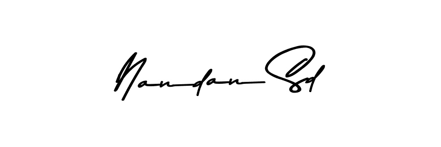 Make a beautiful signature design for name Nandan Sd. Use this online signature maker to create a handwritten signature for free. Nandan Sd signature style 9 images and pictures png
