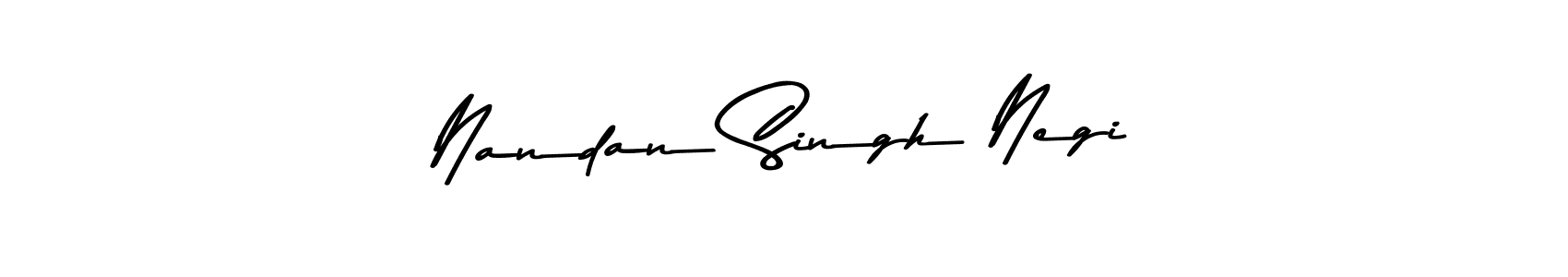 Make a beautiful signature design for name Nandan Singh Negi. With this signature (Asem Kandis PERSONAL USE) style, you can create a handwritten signature for free. Nandan Singh Negi signature style 9 images and pictures png
