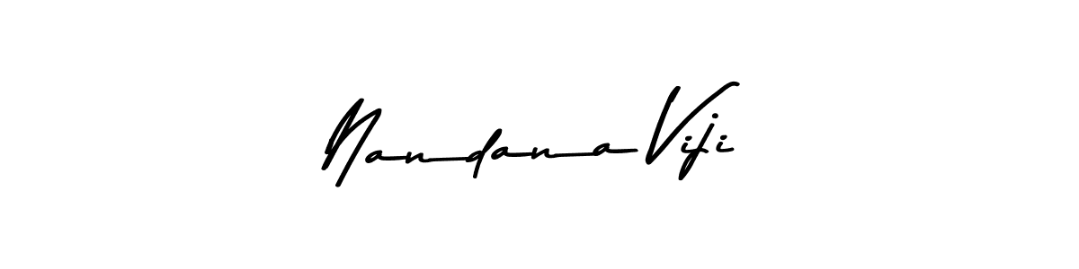 Create a beautiful signature design for name Nandana Viji. With this signature (Asem Kandis PERSONAL USE) fonts, you can make a handwritten signature for free. Nandana Viji signature style 9 images and pictures png