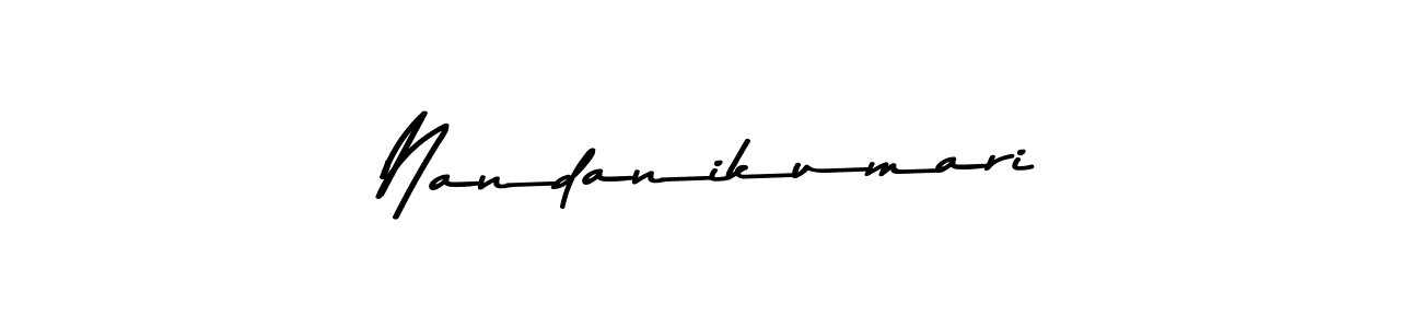 Use a signature maker to create a handwritten signature online. With this signature software, you can design (Asem Kandis PERSONAL USE) your own signature for name Nandanikumari. Nandanikumari signature style 9 images and pictures png