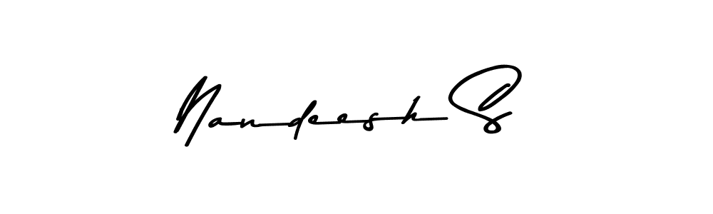 Here are the top 10 professional signature styles for the name Nandeesh S. These are the best autograph styles you can use for your name. Nandeesh S signature style 9 images and pictures png