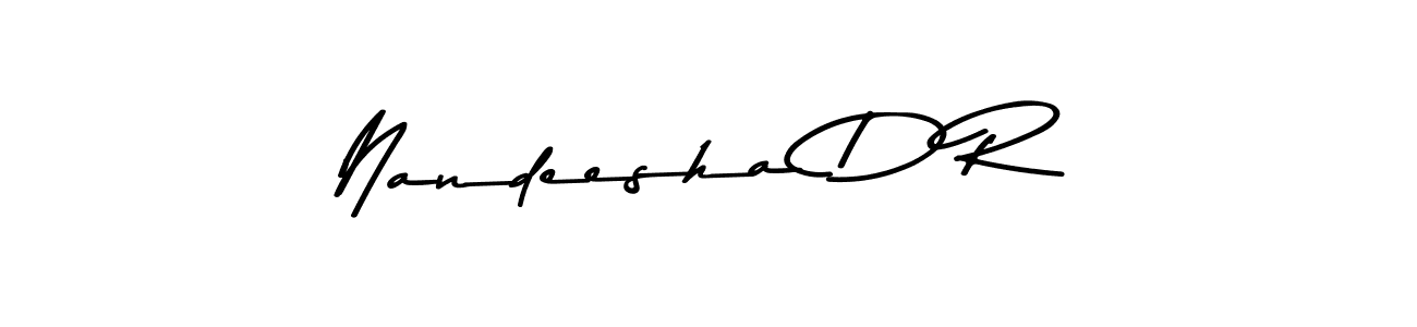 Use a signature maker to create a handwritten signature online. With this signature software, you can design (Asem Kandis PERSONAL USE) your own signature for name Nandeesha D R. Nandeesha D R signature style 9 images and pictures png