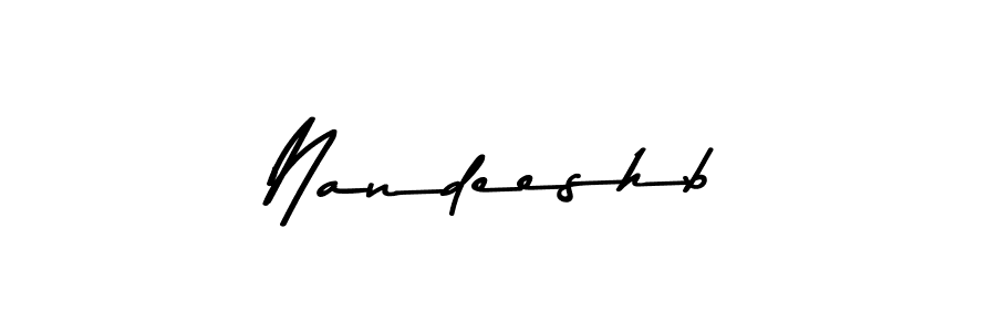Nandeeshb stylish signature style. Best Handwritten Sign (Asem Kandis PERSONAL USE) for my name. Handwritten Signature Collection Ideas for my name Nandeeshb. Nandeeshb signature style 9 images and pictures png