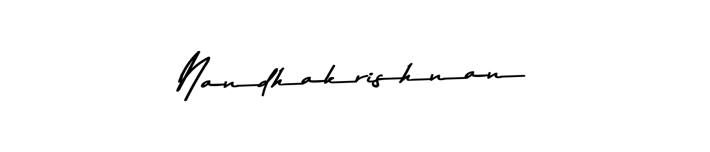 Design your own signature with our free online signature maker. With this signature software, you can create a handwritten (Asem Kandis PERSONAL USE) signature for name Nandhakrishnan. Nandhakrishnan signature style 9 images and pictures png
