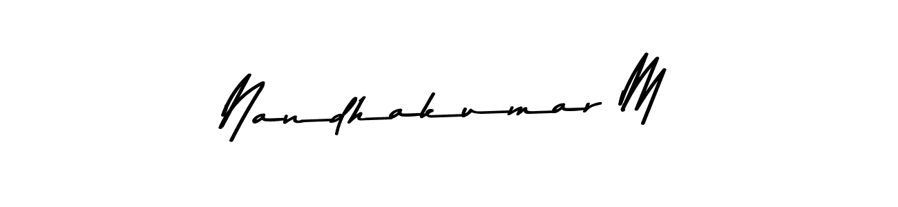 You should practise on your own different ways (Asem Kandis PERSONAL USE) to write your name (Nandhakumar M) in signature. don't let someone else do it for you. Nandhakumar M signature style 9 images and pictures png