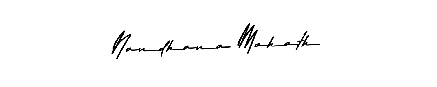 Make a beautiful signature design for name Nandhana Mahath. Use this online signature maker to create a handwritten signature for free. Nandhana Mahath signature style 9 images and pictures png