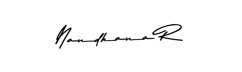 Similarly Asem Kandis PERSONAL USE is the best handwritten signature design. Signature creator online .You can use it as an online autograph creator for name Nandhana R. Nandhana R signature style 9 images and pictures png