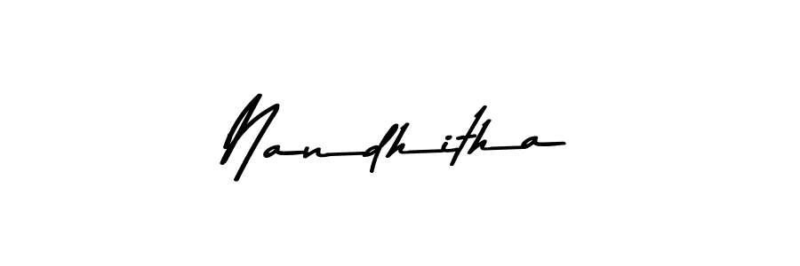 Similarly Asem Kandis PERSONAL USE is the best handwritten signature design. Signature creator online .You can use it as an online autograph creator for name Nandhitha. Nandhitha signature style 9 images and pictures png