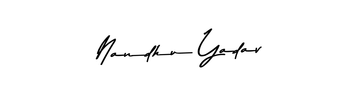 Asem Kandis PERSONAL USE is a professional signature style that is perfect for those who want to add a touch of class to their signature. It is also a great choice for those who want to make their signature more unique. Get Nandhu Yadav name to fancy signature for free. Nandhu Yadav signature style 9 images and pictures png