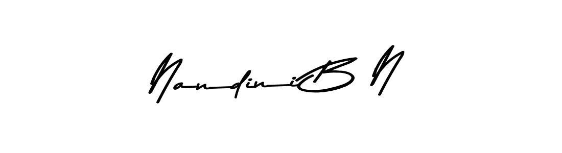 Asem Kandis PERSONAL USE is a professional signature style that is perfect for those who want to add a touch of class to their signature. It is also a great choice for those who want to make their signature more unique. Get Nandini B N name to fancy signature for free. Nandini B N signature style 9 images and pictures png