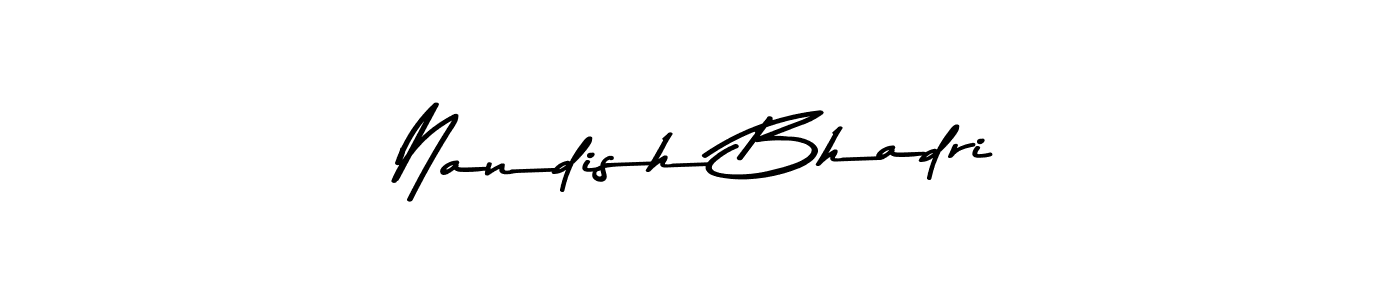 Here are the top 10 professional signature styles for the name Nandish Bhadri. These are the best autograph styles you can use for your name. Nandish Bhadri signature style 9 images and pictures png