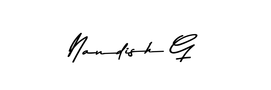 Nandish G stylish signature style. Best Handwritten Sign (Asem Kandis PERSONAL USE) for my name. Handwritten Signature Collection Ideas for my name Nandish G. Nandish G signature style 9 images and pictures png