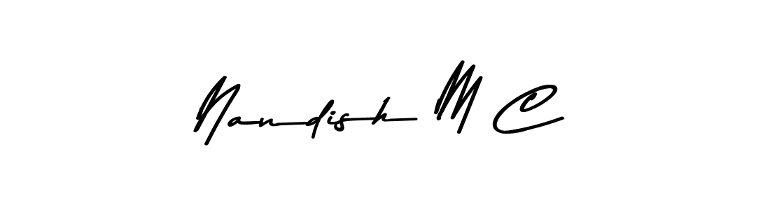 Similarly Asem Kandis PERSONAL USE is the best handwritten signature design. Signature creator online .You can use it as an online autograph creator for name Nandish M C. Nandish M C signature style 9 images and pictures png