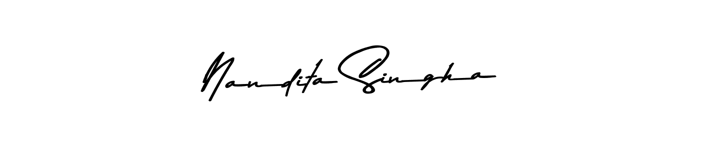 Use a signature maker to create a handwritten signature online. With this signature software, you can design (Asem Kandis PERSONAL USE) your own signature for name Nandita Singha. Nandita Singha signature style 9 images and pictures png