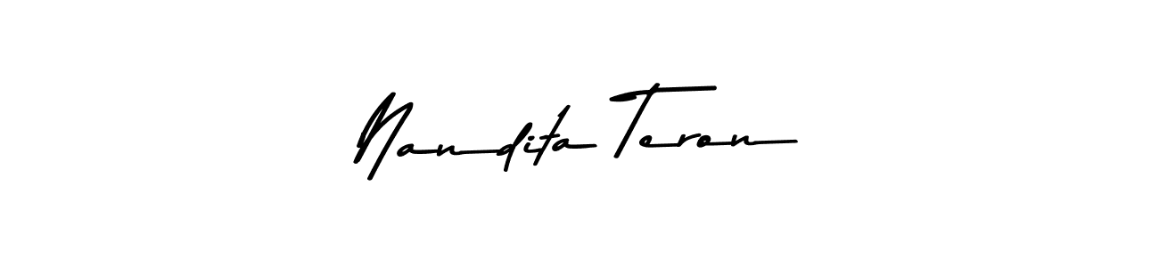 Make a beautiful signature design for name Nandita Teron. Use this online signature maker to create a handwritten signature for free. Nandita Teron signature style 9 images and pictures png